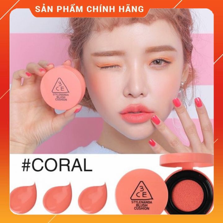 Má Hồng Dạng Cushion Bền Màu, Lâu Trôi 3CE Blush Cushion