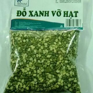 Đậu xanh vỡ (500gr sạch vỏ và còn vỏ)