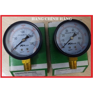 Đồng hồ đo áp suất nước, hơi, khí nén chân đồng phi 63, 100, đồng hồ đo áp suất khí nén thủy lực hơi nước khí dầu gas