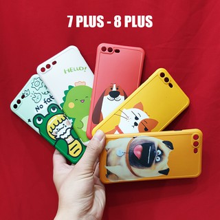 Ốp lưng in hình động vật cho Iphone 7 Plus - 8 Plus