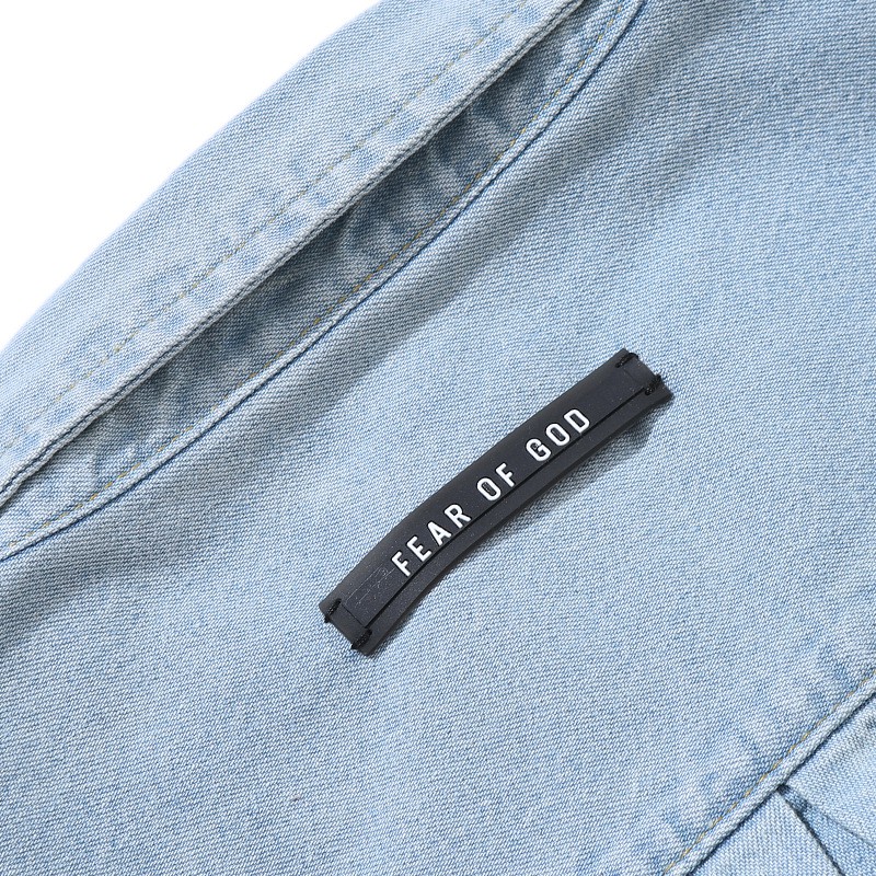 Áo sơ mi Fear Of God blue denim shirt ss20