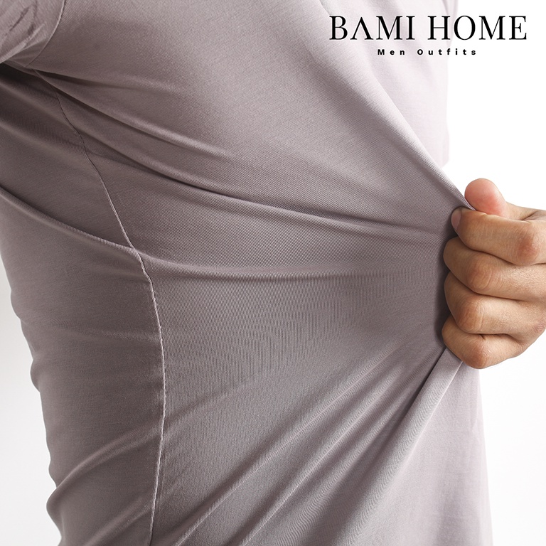 Áo thun nam trơn cổ tròn tay ngắn BAMIHOME áo basic vải cotton chất thun lạnh co giãn, dày dặn, form regular fit AO-01