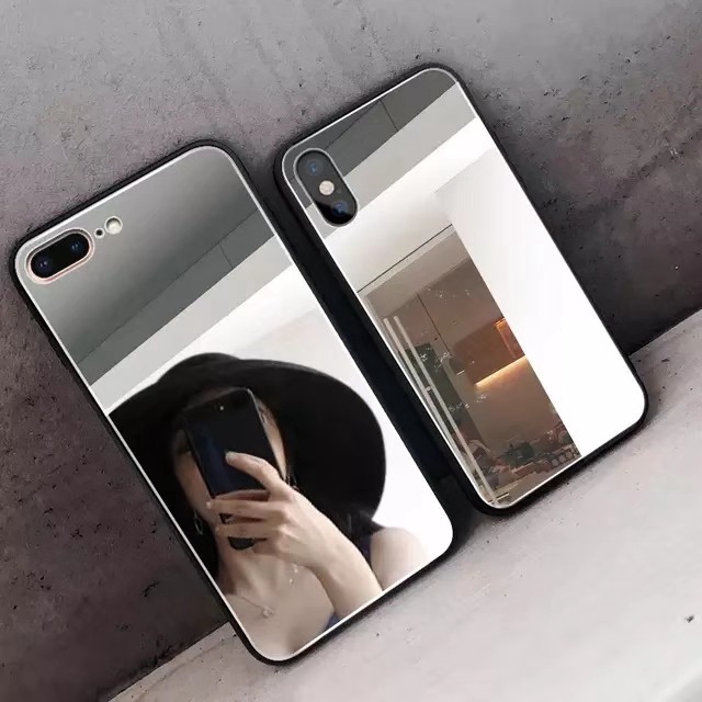 [Ready Stock]Luxury Cosmetic mirror Girly Glass Case iPhone 6 6Plus 7 7Plus 8 8 Plus X XR XS Max 11 11 Pro Max iPhone Mirror TPU Case Shock-Proof Phone Case