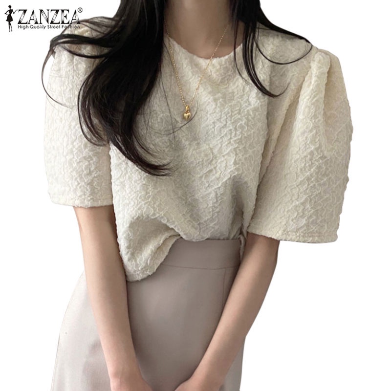 Áo kiểu ZANZEA tay lửng phong cách thời trang cho nữ