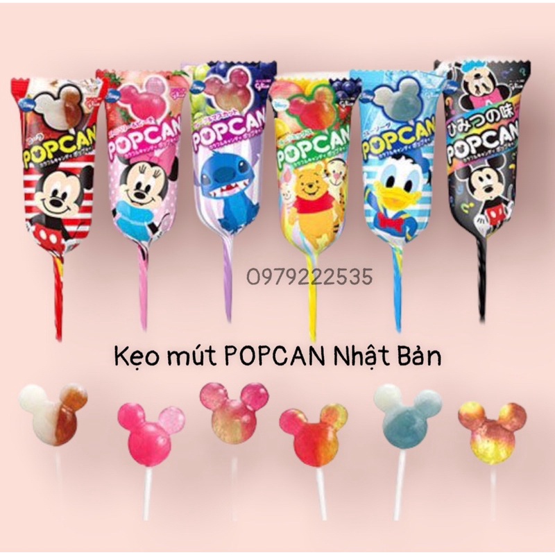 Kẹo mút POPCAN Mickey Glico 13gam (1 cái) date 2/2023