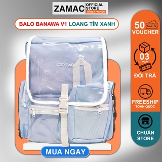 Balo Banawa đi học loang màu phản quang ZAMAC cặp đi học trong suốt nhiều ngăn ZB6