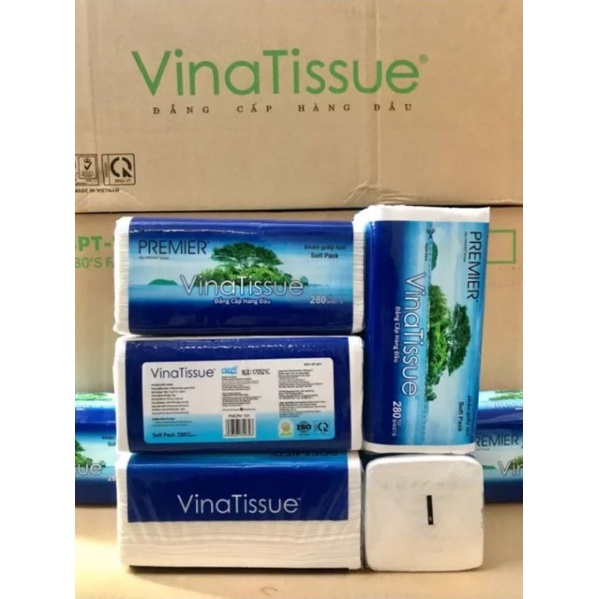 [Combo 36 gói = 1 thùng] khăn giấy lụa giấy ăn rút Premier Vina Tissue 280 tờ chính hãng, Như Ý bách hoá