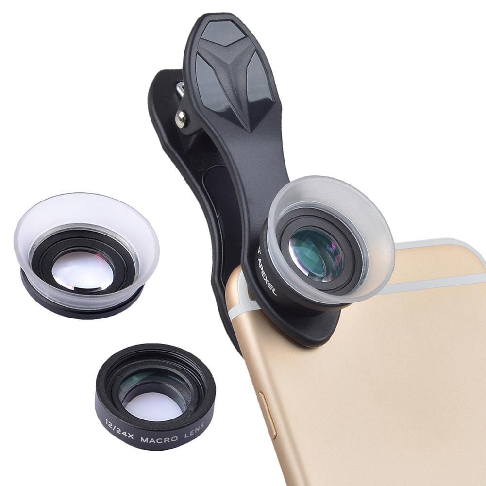 Lens mở rộng góc chụp kẹp 2 trong 1 12+24x cho các dòng Iphone và Android