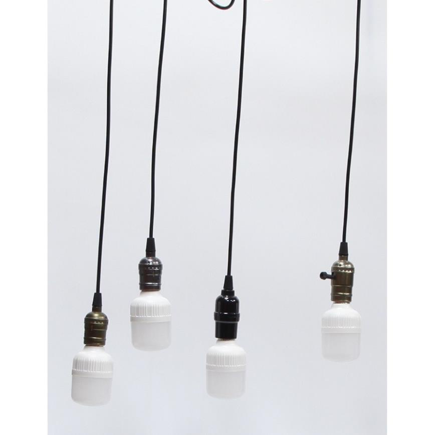 Bộ 3 đèn thả cổ điển Vintage bóng đèn led búp trụ 13w