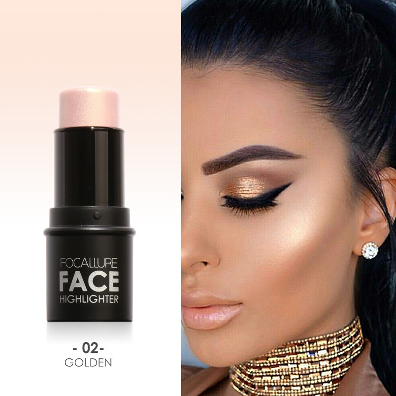 【READY STOCK】FOCALLURE Focallure Face Highlighter&Bronzer Stick Shimmer Powder Creamy Waterproof Concealer Glitter face contour face highlighter pen