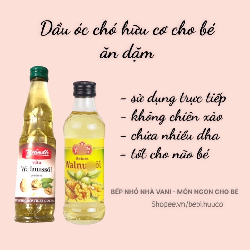 (date 2023) Dầu óc chó Đức cho bé ăn dặm 100ml
