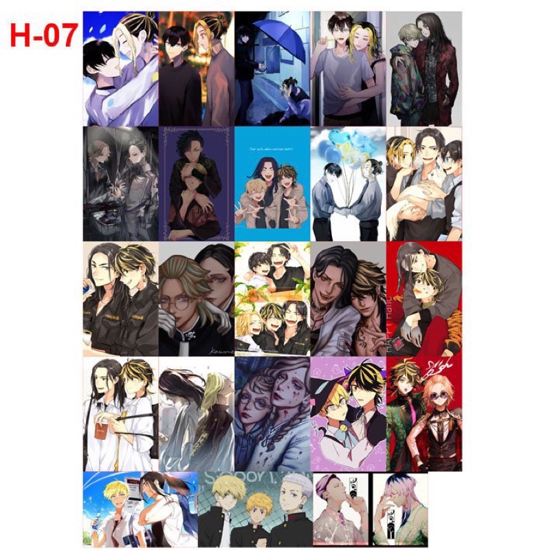 Ảnh card để ví 23 tấm ép lụa rindou haitani sanzu tokyo revengers ảnh dán haitani tokyo revengers