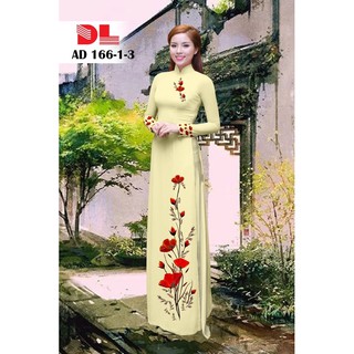 Vải may áo dài in hoa mềm rũ