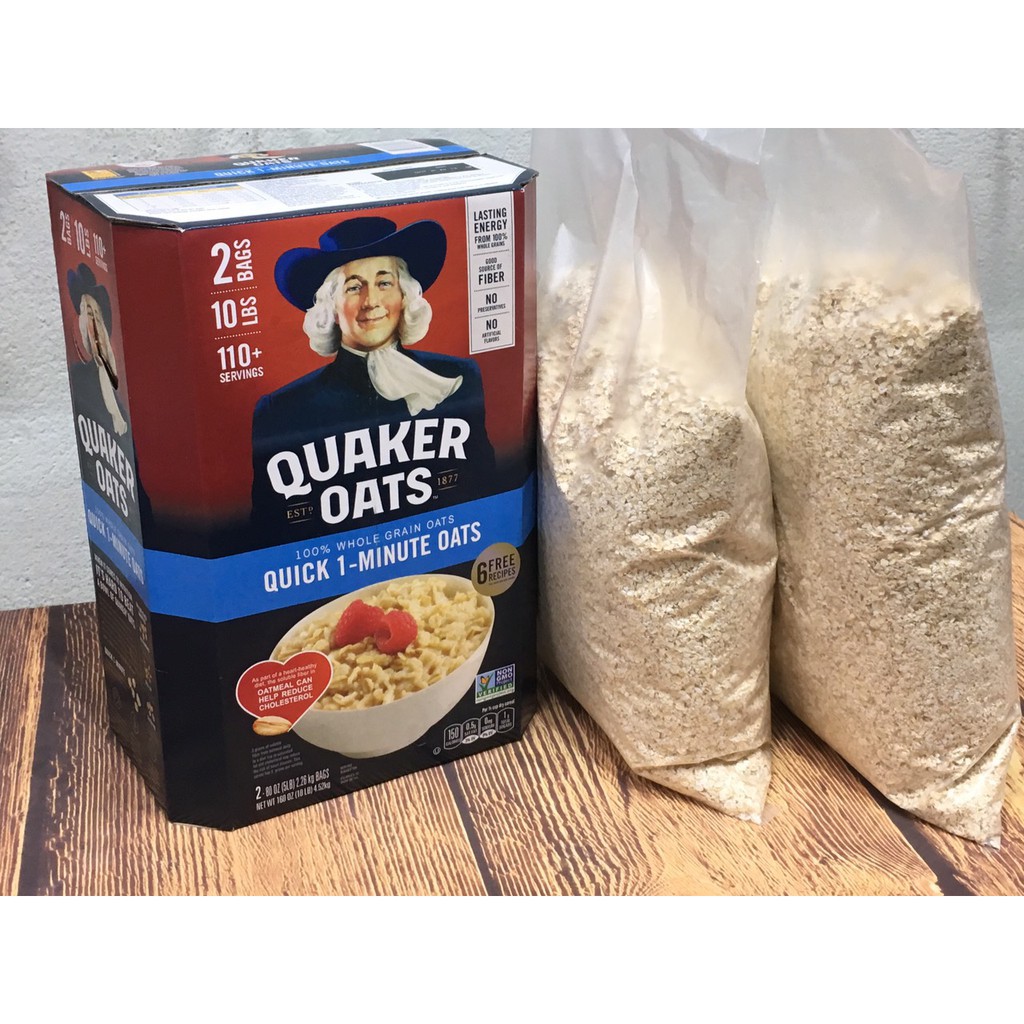 Yến mạch Quaker Oats Cán Vỡ 4.52kg thùng xanh date 02 / 2022 | BigBuy360 - bigbuy360.vn