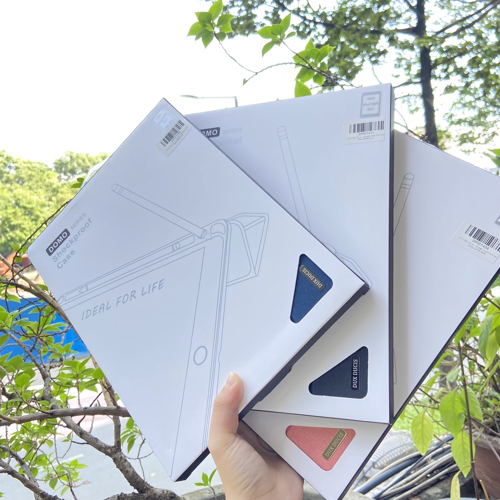 [Hỏa Tốc HCM] Bao da DUX DUCIS iPad 10.2 inch (iPad Gen 9/8/7) (DOMO SERIES) - Llưng TPU mềm, Có ngăn đựng bút - Đen