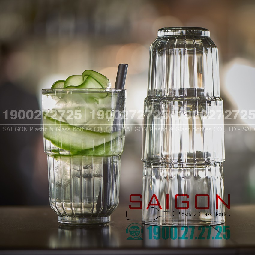 Ly Thủy Tinh Cường Lực LinQ Grey Beverage  266ml | 355ml | 414ml , Tùy Chọn Dung Tích