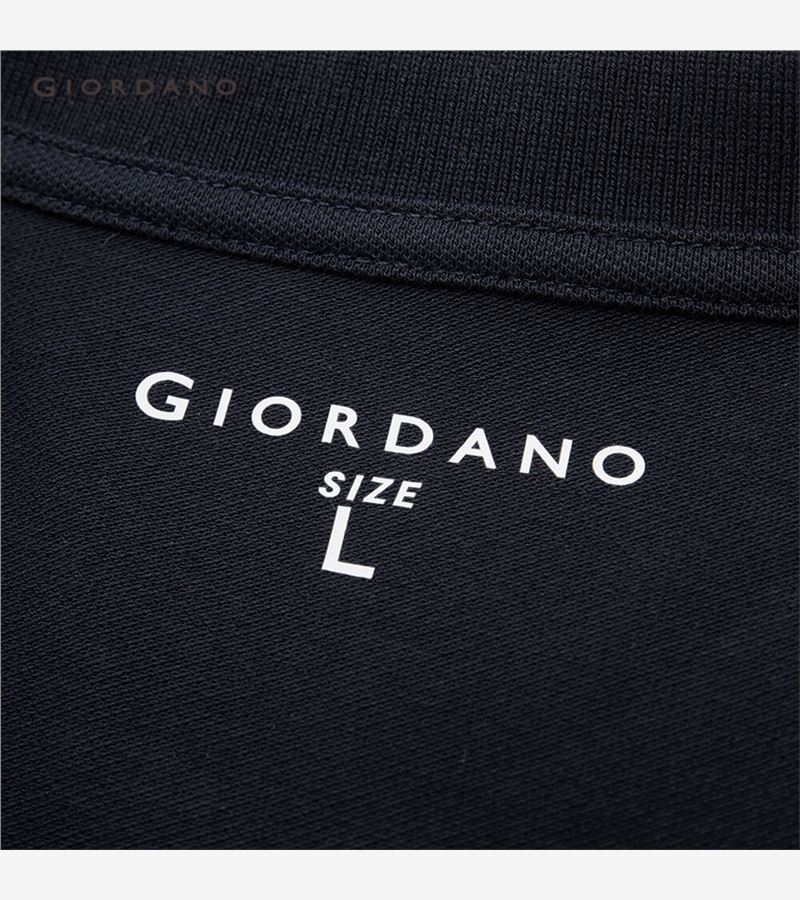 GIORDANO MEN Embroidery contrast pique polo shirt 13011010