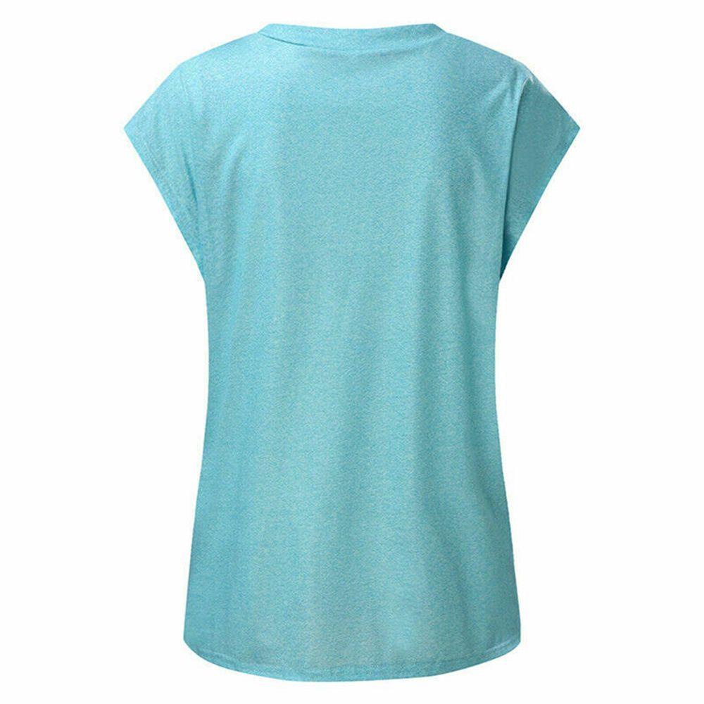 HS Áo Thun Nữ Cổ Tròn Dáng Rộng Plus Size