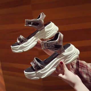 Dép quai hậu độn đế ánh bạc (size 35-39)