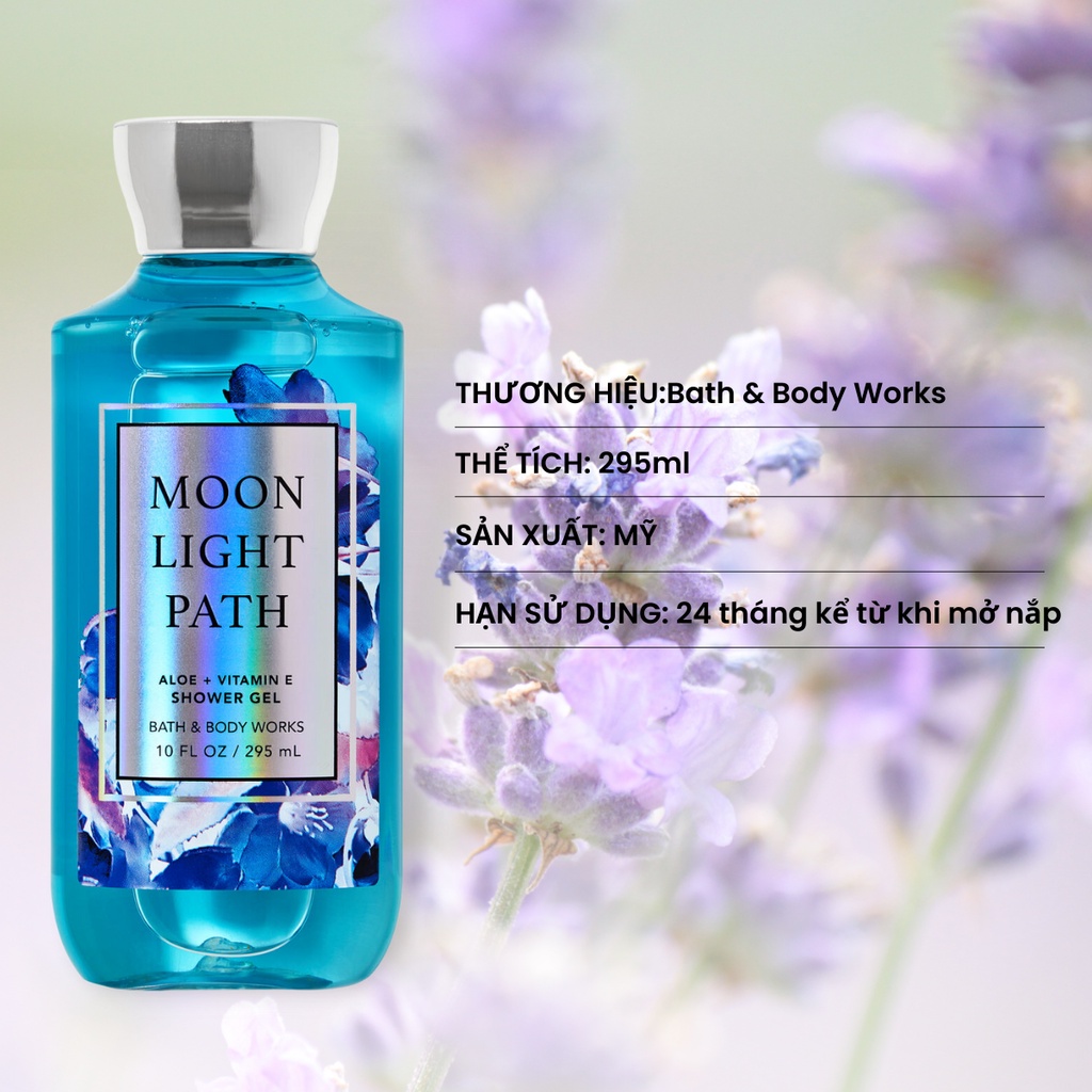 Sữa Tắm Bath Body Work Moon Light Path Shower Gel Cho Làn Da Mịn Màng Chai 295ml