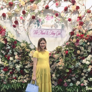 Đầm bầu màu vàng size 36 #dambau (:₫/&:)):₫/₫/?/?:?: