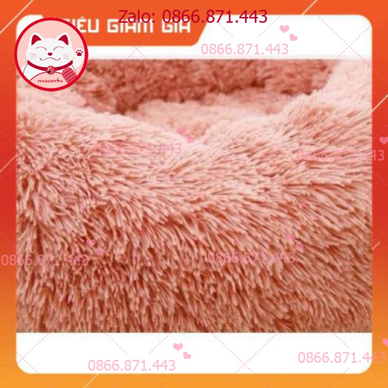 ⚡𝐅𝐑𝐄𝐄𝐒𝐇𝐈𝐏⚡  Nệm tròn bằng vải lông cho chó mèo - petshop số 01