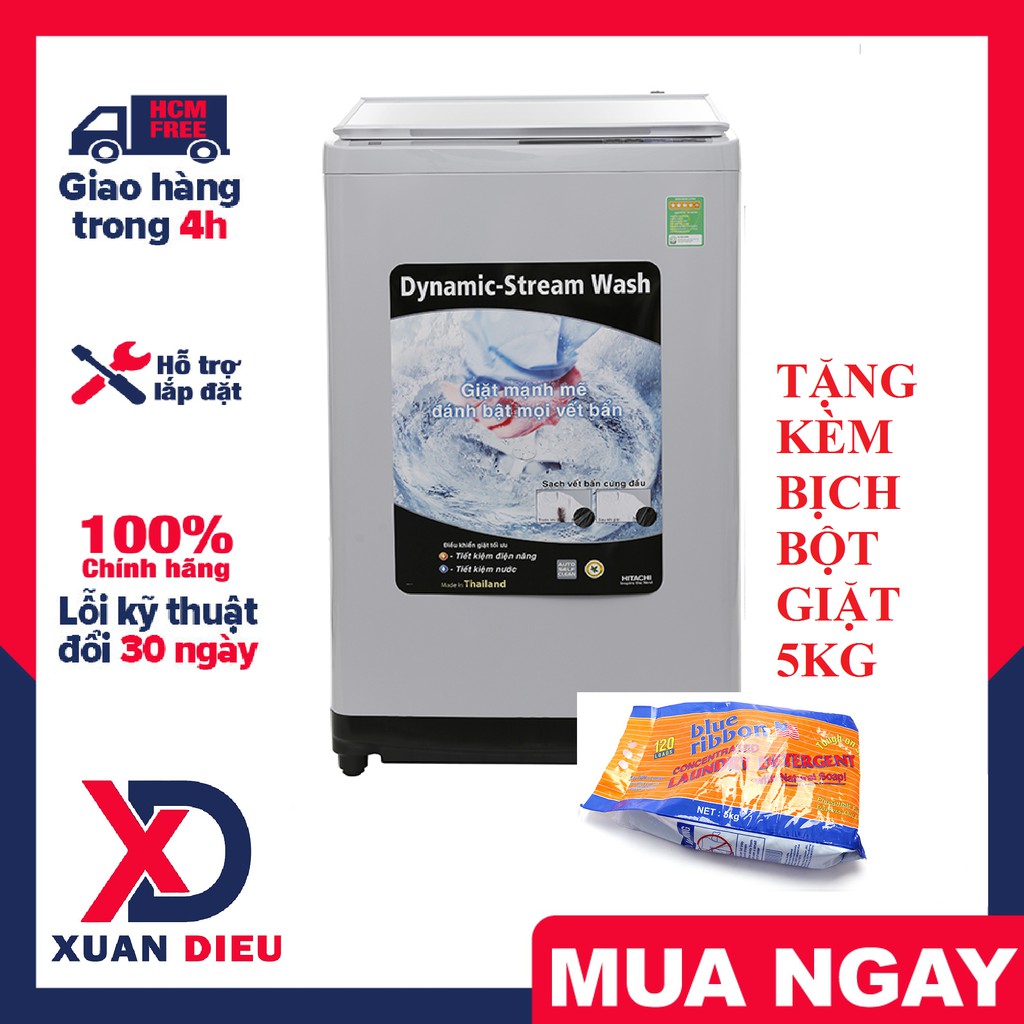 Máy giặt Hitachi 11 kg SF-110XA 220-VT - Tự khởi động lại khi có điện, sản xuất Thái Lan, giao hàng miễn phí HCM