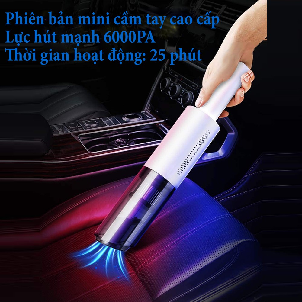 Máy Hút Bụi Mini Cầm Tay Không Dây Có Đèn LED cho Ô Tô, Xe Hơi, Gia Đình Elashome HB02 | BigBuy360 - bigbuy360.vn