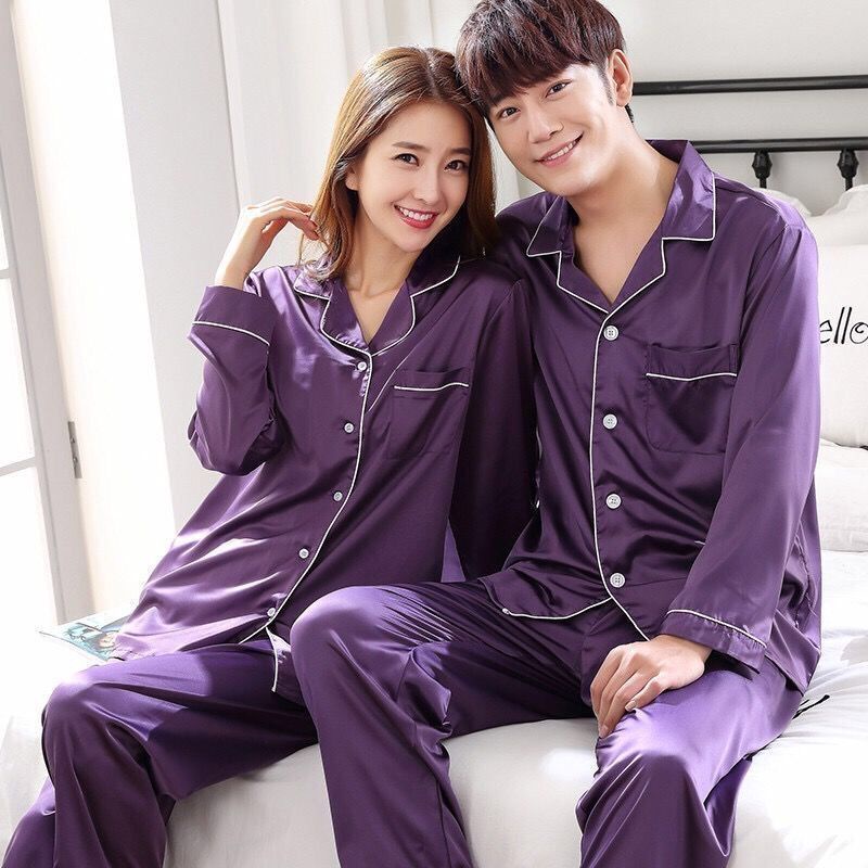đồ ngủ pyjama đôi nữ vải lụa dài tay mùa xuân và mùa thu quần dài hai mảnh đồ ngủ rộng rãi cho nam dịch vụ tại nhà XL | BigBuy360 - bigbuy360.vn