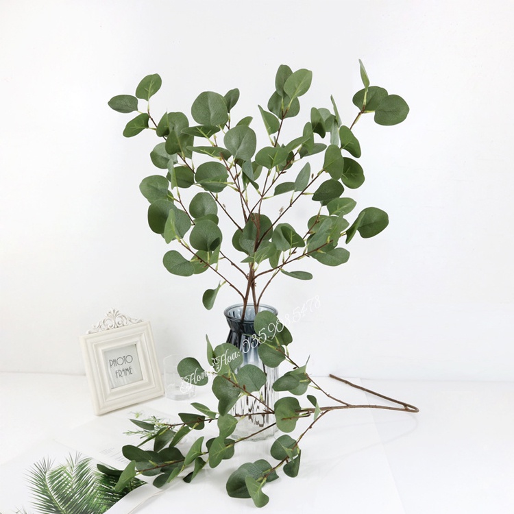 🍀 Cành Lá Táo Giả dài 80cm 5 nhánh lá to loại đẹp