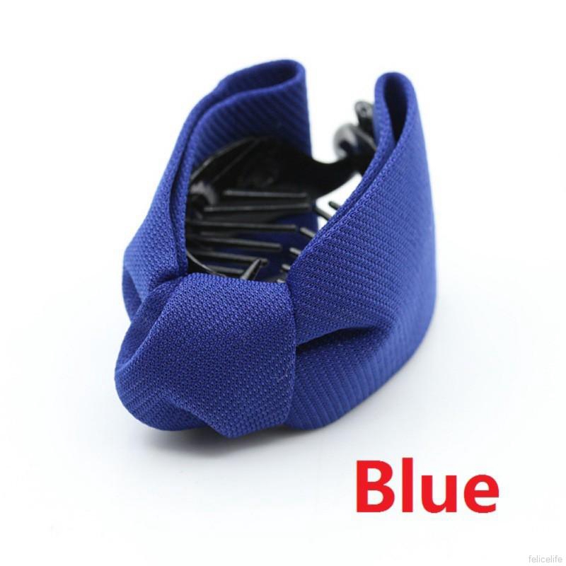 Kẹp tóc đính nơ vải dễ thương dành cho nữ