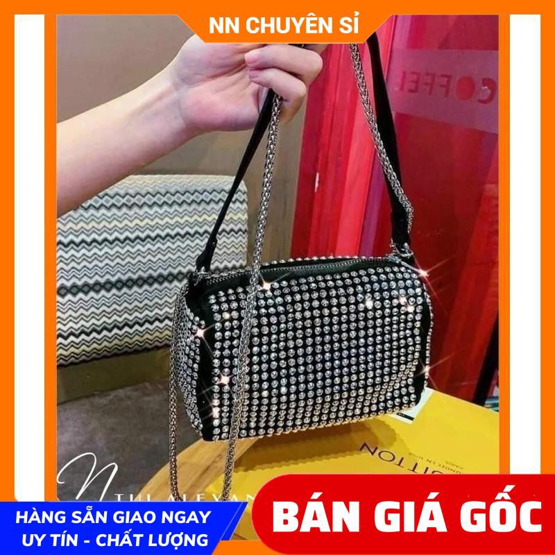 ( VIDEO THẬT) TÚI ĐÍNH ĐÁ LẤP LÁNH (ĐÁ RỜI KHÔNG PHẢI ĐÁ DÁN) - TÚI KẸP NÁCH SANG CHẢNH HN111 ⚡CÓ KÈM VIDEO⚡