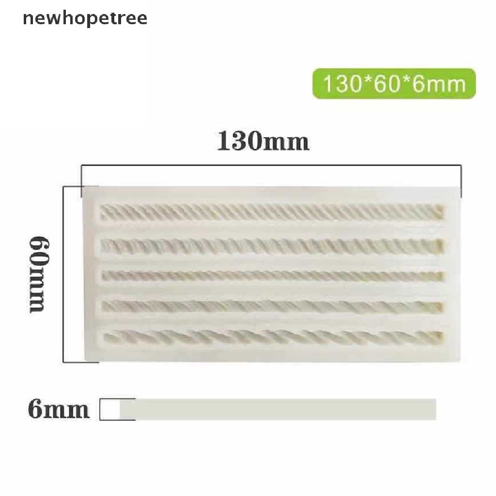 Khuôn Silicone Tạo Hình Dây Bện Trang Trí Bánh DIY