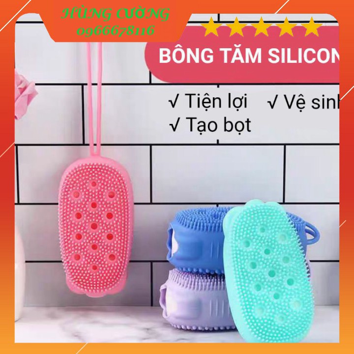 Bông Tắm Silicon Massage Tạo Bọt