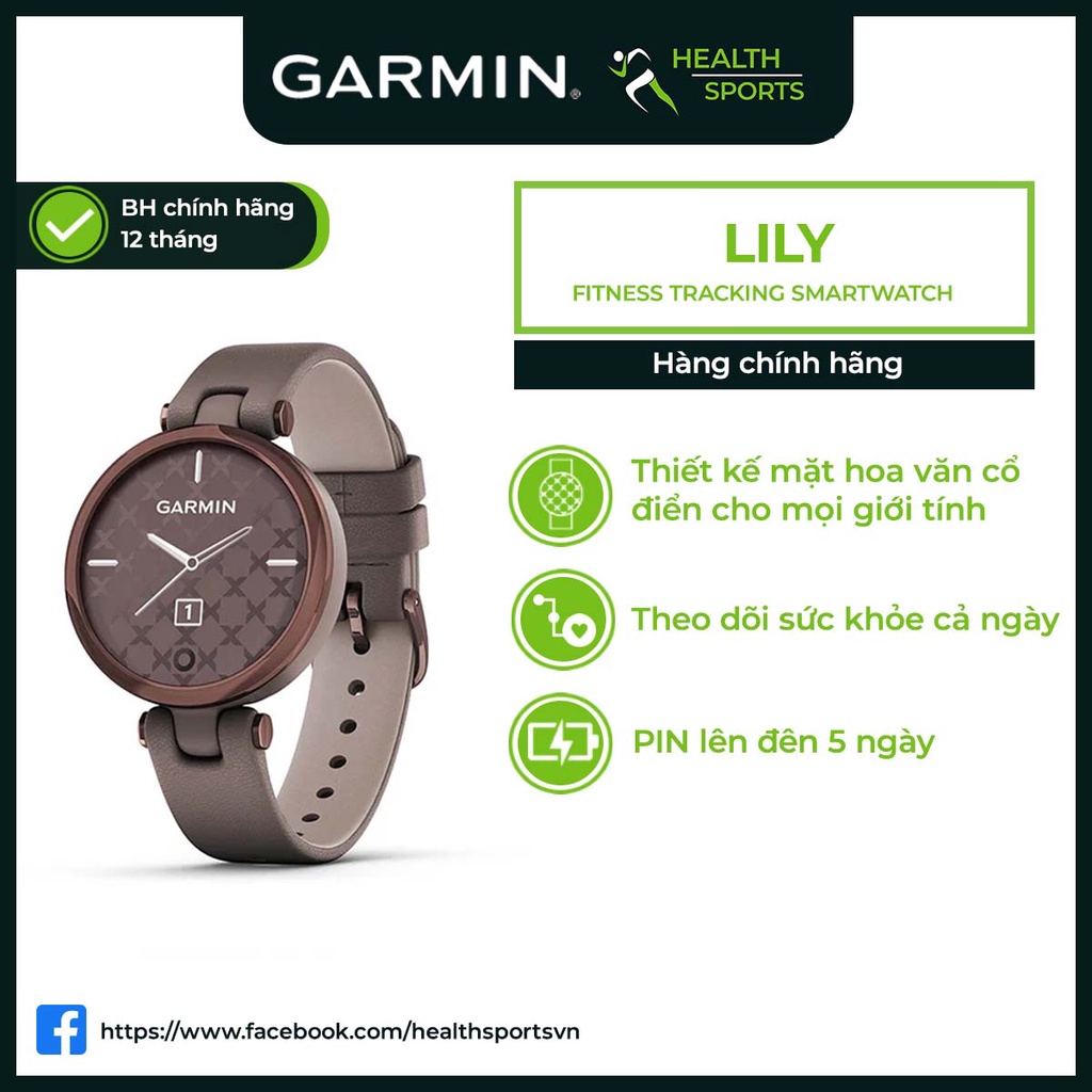 Đồng hồ thông minh nữ Garmin Lily