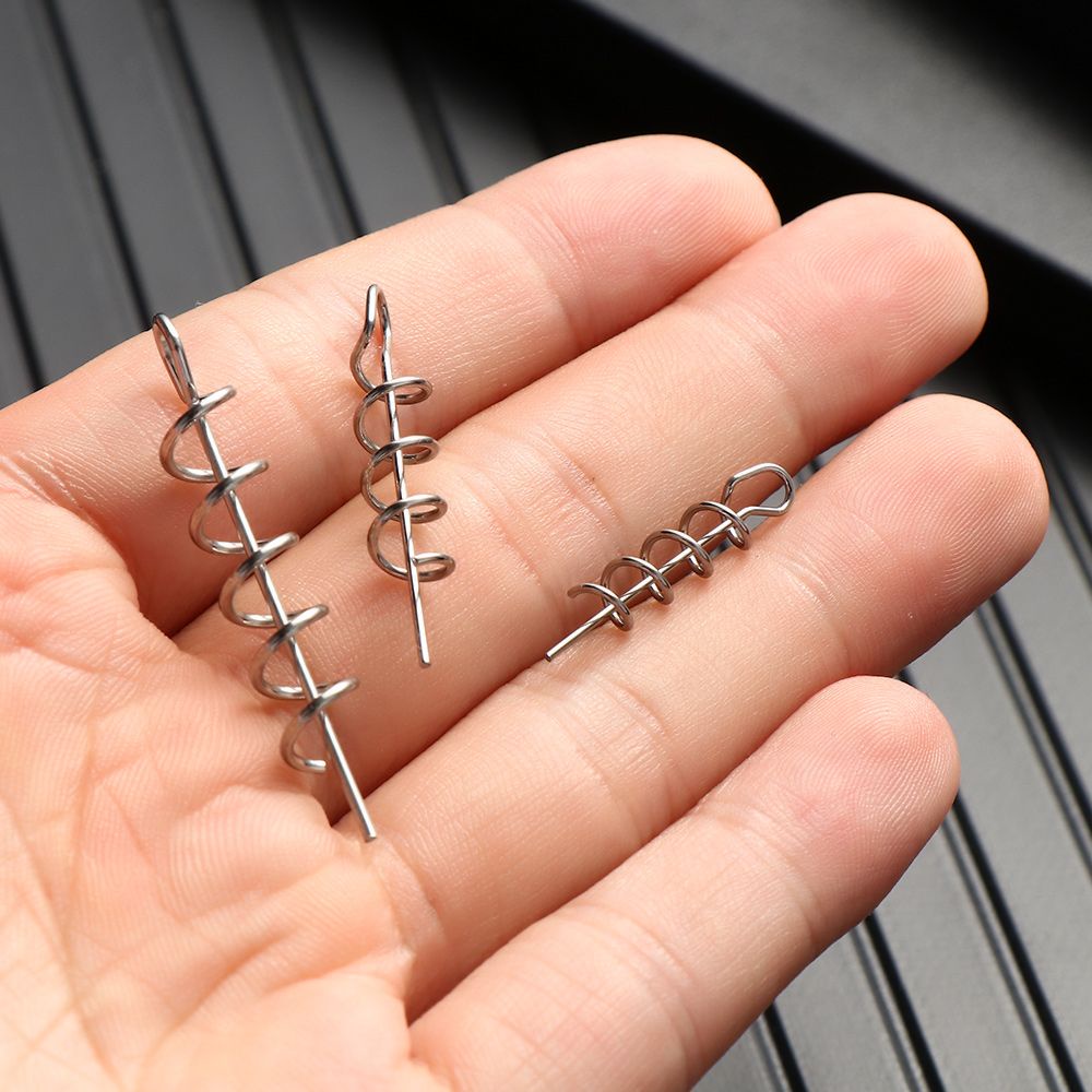 MUVAKO Bộ 100 Móc Câu Cá Bằng Thép Không Gỉ 5 Kích Cỡ Thiết Kế Mới