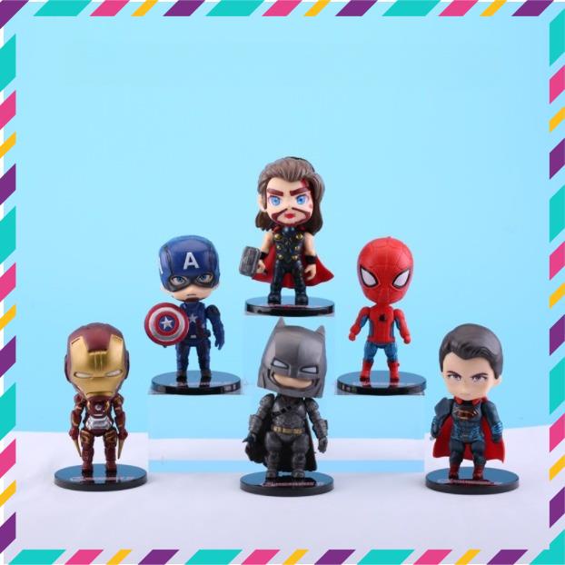 Mô Hình Nhân Vật Avenger Siêu Anh Hùng Chibi,Iron Man,Super men,Spider Man...