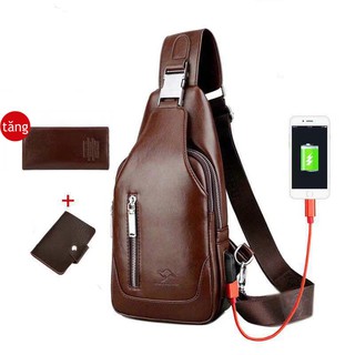TÚI ĐEO CHÉO NAM NS16801 CHẤT LIỆU DA CAO CẤP-2 MÀU(ĐEN,NÂU)