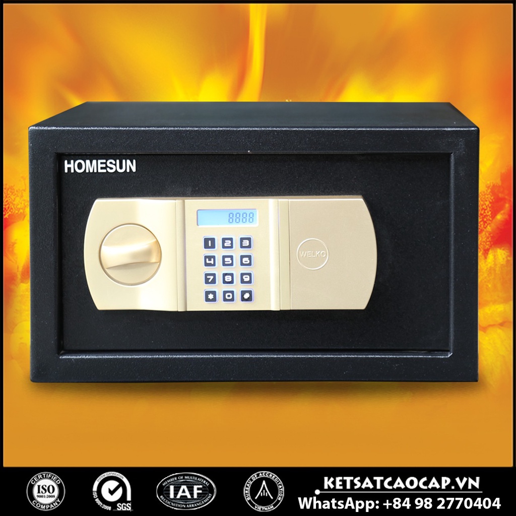 Két Sắt Khách Sạn Hotel Safes HOMESUN HS42 E Gold