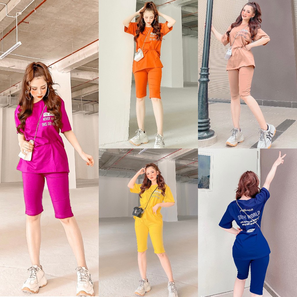 Đồ bộ nữ mặc nhà, Có Video sản phẩm, chất liệu vải thun Cotton 100%, 3 size, 45-80kg vừa, PL122