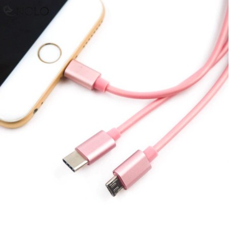 Cuộn Cáp Sạc Nhanh 3 Đầu Thông Minh - Dây Cáp Sạc 3 ĐẦU RÚT MicroUSB, Type C, Lightning Iphone Dây TPE Lõi Đồng Siêu Bền