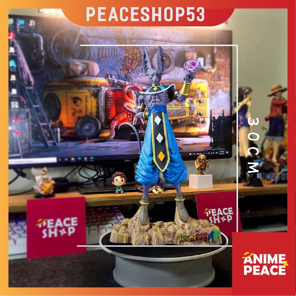 Mô hinh Dragon Ball Z Beerus - Có hộp - Thần hủy diệt - Figure Anime Manga - Decor trang trí nhà cửa - MH93