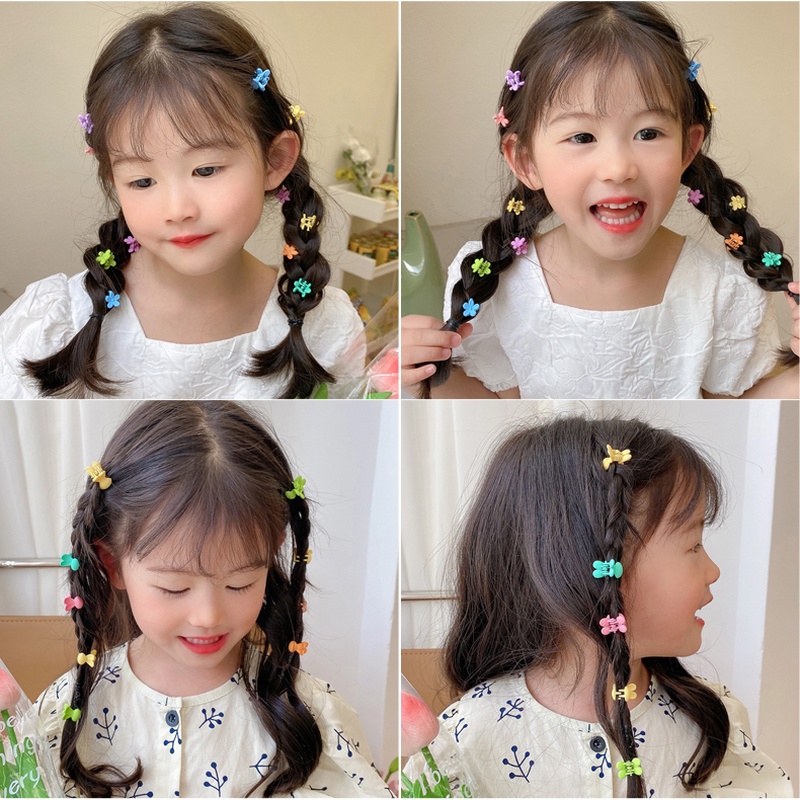 Kẹp tóc hình bông hoa nhỏ màu sắc dễ thương phong cách Hàn Quốc