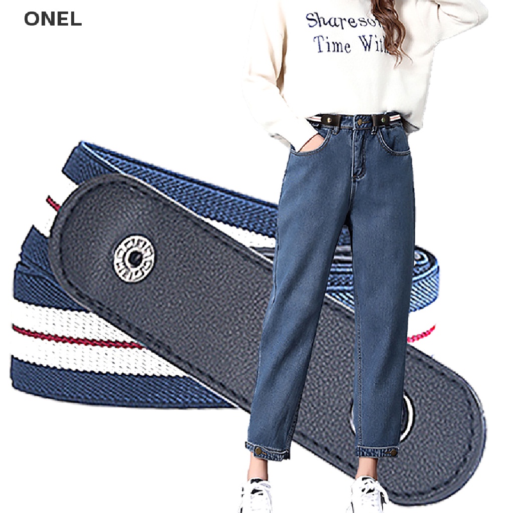Thắt Lưng Không Khóa Cài Co Giãn Cho Quần Jean