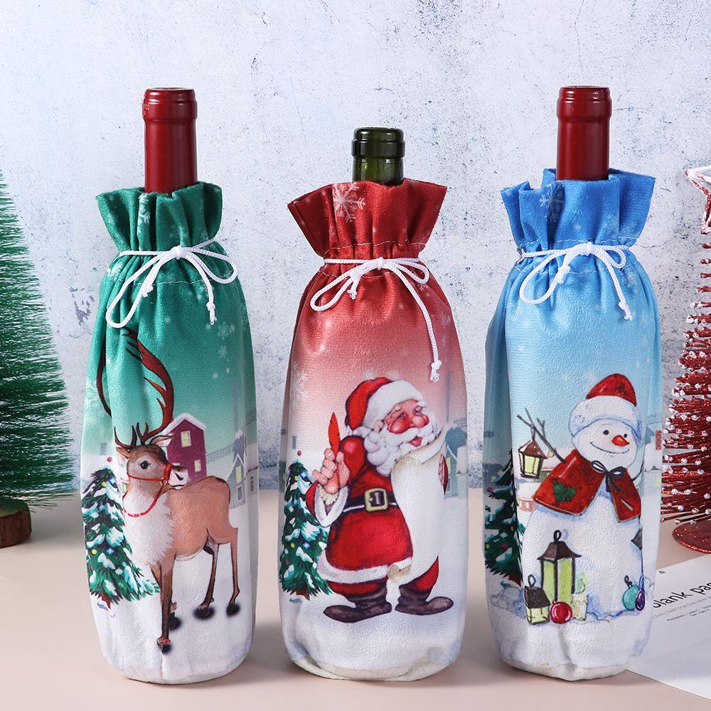 Vỏ Bọc Chai Rượu Hoạ Tiết Giáng Sinh Dễ Thương