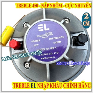 Cặp củ loa treble kèn el 450 coil 44.4 nắp nhôm nhập khẩu chính hãng - giá 2 loa