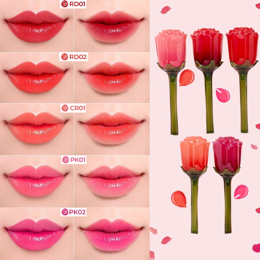 Son kem lì Hoa Hồng Labiotte Flomance Lip Color Shine | BigBuy360 - bigbuy360.vn