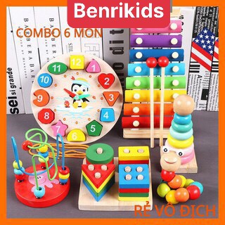 COMBO ĐỒ CHƠI GỖ PHÁT TRIỂN TRÍ TUỆ ⚡FREE SHIP⚡ĐỒ CHƠI GỖ THÔNG MINH CHO BÉ, BẰNG GỖ TỰ NHIÊN AN TOÀN