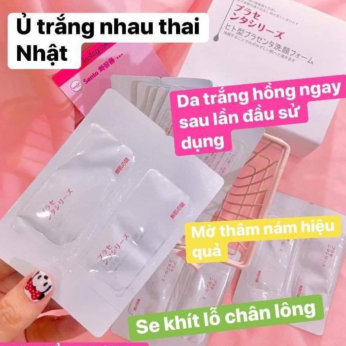 Mặt Nạ Ủ Trắng Sủi Bọt Nhau Thai Nhật Placentex Extract Rwine Beauty - Dưỡng Trắng Da Mặt Mẫu Mới