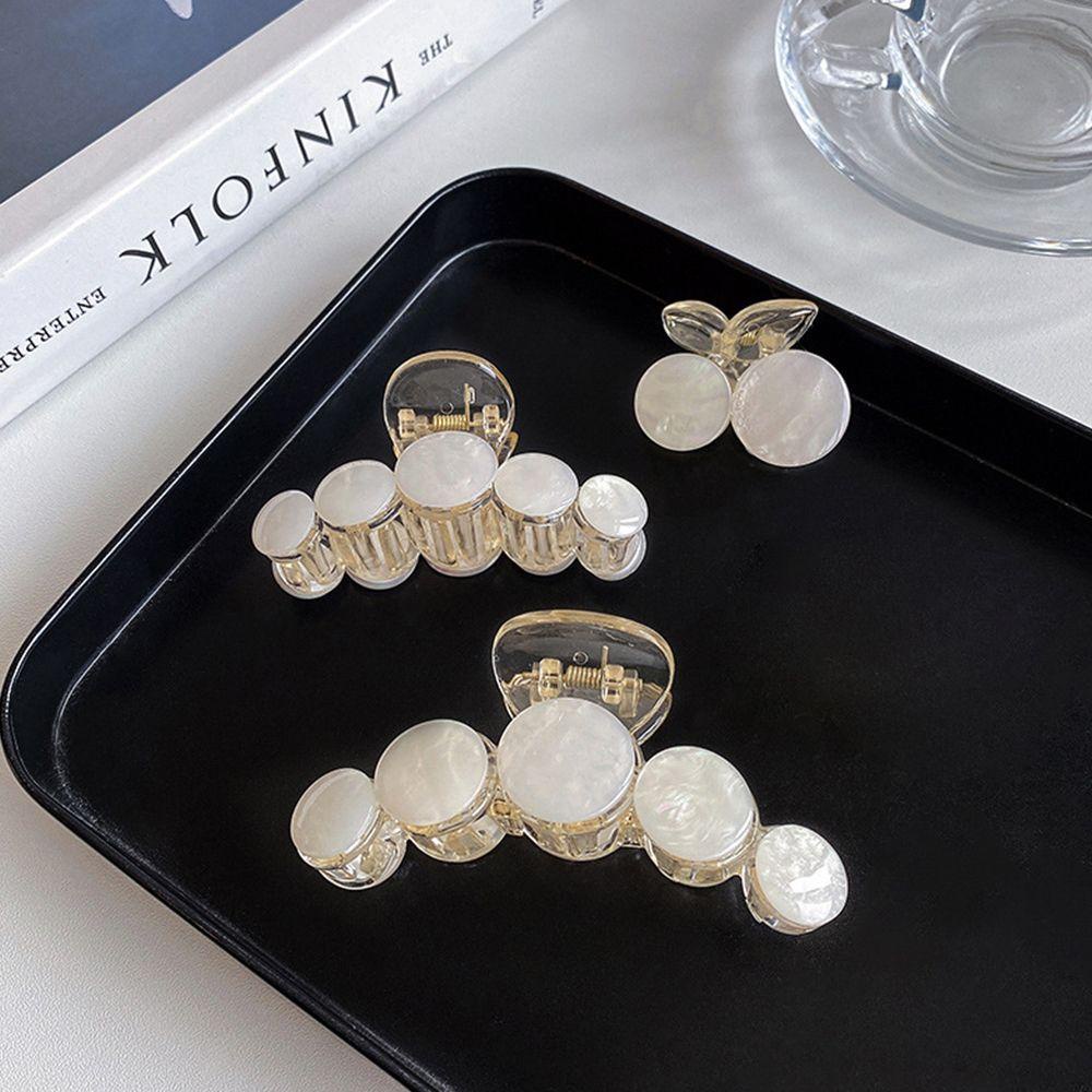 Kẹp Tóc Càng Cua Bằng Acrylic Hình Cá Mập Cherry Dễ Thương Phong Cách Hàn Quốc